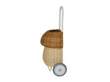 Rattan Mushroom Luggy - Natural - Ollie Ella