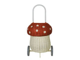 Rattan Mushroom Luggy - Red - Ollie Ella