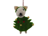 Dog Dressed as a Christmas Tree x 1 - Choose White or Brown Dog