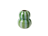 Fonda Green Blue Stripe Vase - Jones & Co