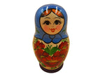 Babushka Doll - Village Traditional - 7 Piece Set - Blue Scarf