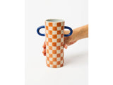 Griffe Tan Check Bud Vase - Jones & Co