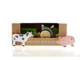 Wooden Tractor with Farm Animals