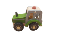 Tractor with Rubber Wheels - Green