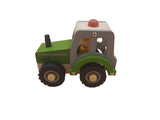 Tractor with Rubber Wheels - Green