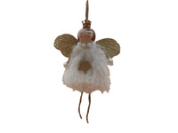 1 x Fluffy Angel Hanging Decoration - Pink OR White