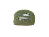 Sardine Embroidered Velvet Purse