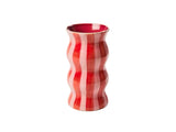 Palma Red Pink Stripe Vase - Jones & Co
