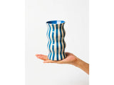 Palma Navy Stripe Vase - Jones & Co