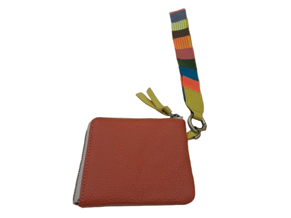 Lulu Coin Purse with Strap - Sand/Multi
