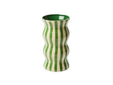 Palma Green Stripe Vase - Jones & Co