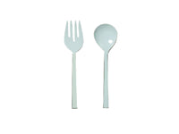 Enamel Powder Blue Salad Servers - set of 2