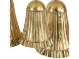 Golden Pleated Bells - Set of 3