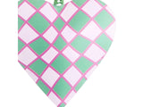 Joy Hand Painted Heart Tree Decoration - Pink & Green