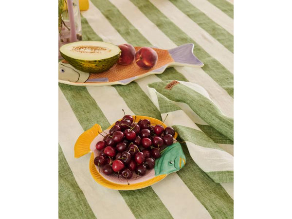 Tablecloth - Moss Stripe - Large Rectangular - Kip&Co
