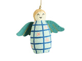 Mache Angel Hanging Decoration - Light Blue