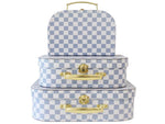 Kids Carry Cases - Set of 3 - Blue Check - Alimrose