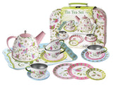 Tea Set - Tin - Bird in Suitcase - 15 pcs
