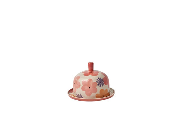 Ditsy Butter Dish - Pink - Jones & Co