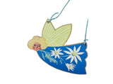 Wooden Christmas Fairy Ornament - Flannel Flower