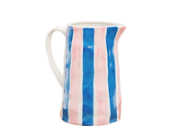 Jug - Medium - Blue & Pink Stripe - Noss & Co