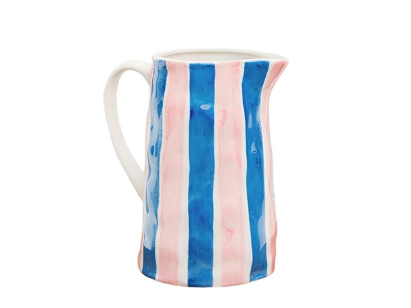 Jug - Medium - Blue & Pink Stripe - Noss & Co