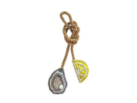 Beaded Bag Charm - Oyster