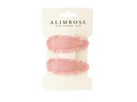 Hair Clip Set - Pink & White Spot - Alimrose