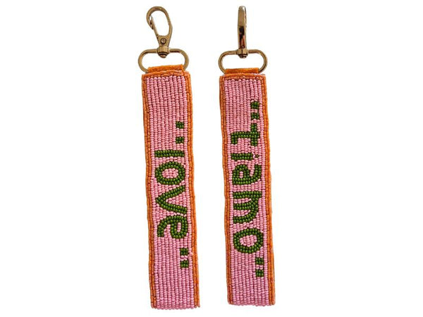 1 x Beaded Keychain - Love/Tiamo