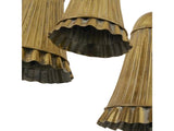 Golden Pleated Bells - Set of 3