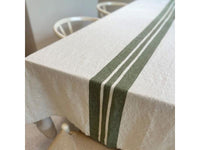 Tablecloth - Olive Green Stripes
