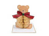 Teddy Bear Honeycomb Card