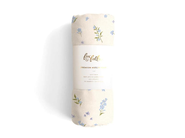 Swaddle - Forget-Me-Not Organic Muslin Wrap