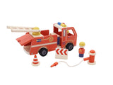 Wooden Fire Engine Playset