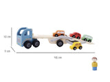 Wooden Car Carrier with 4 Cars