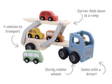 Wooden Car Carrier with 4 Cars