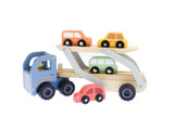 Wooden Car Carrier with 4 Cars