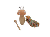 Wooden Mushroom Knitting Nancy Kit - Apricot