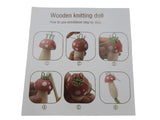 Wooden Mushroom Knitting Nancy Kit - Apricot