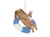 Dog in Tube Hanging Tree Decoration