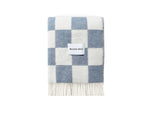 Checkerboard Blanket - Denim White