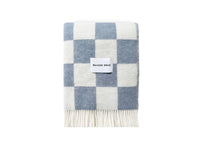 Checkerboard Blanket - Denim White