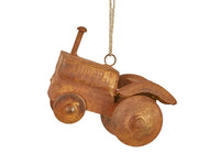 Tractor Hanging Ornament - Rust