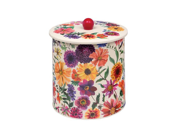 Garden Flowers Biscuit Barrel