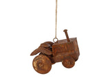 Tractor Hanging Ornament - Rust