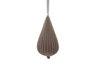 Hanging Porcelain Teardrop - Mocha