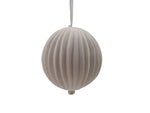 Hanging Porcelain Sphere - Chalk