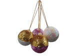 Hanging Sequin Baubles - Set of 4