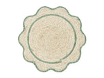 Sonny Husk Placemat -  Natural/Emerald