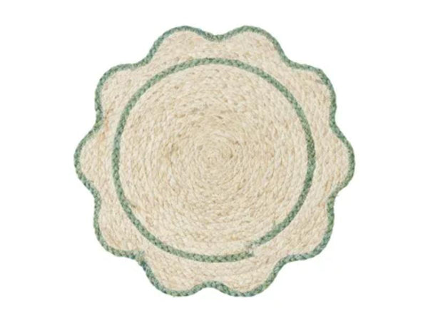 Sonny Husk Placemat -  Natural/Emerald